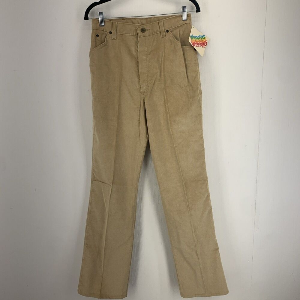 Vintage Wrangler Women 30X34 Corduroy High Rise Flare Jeans Cowgirl Western 70's